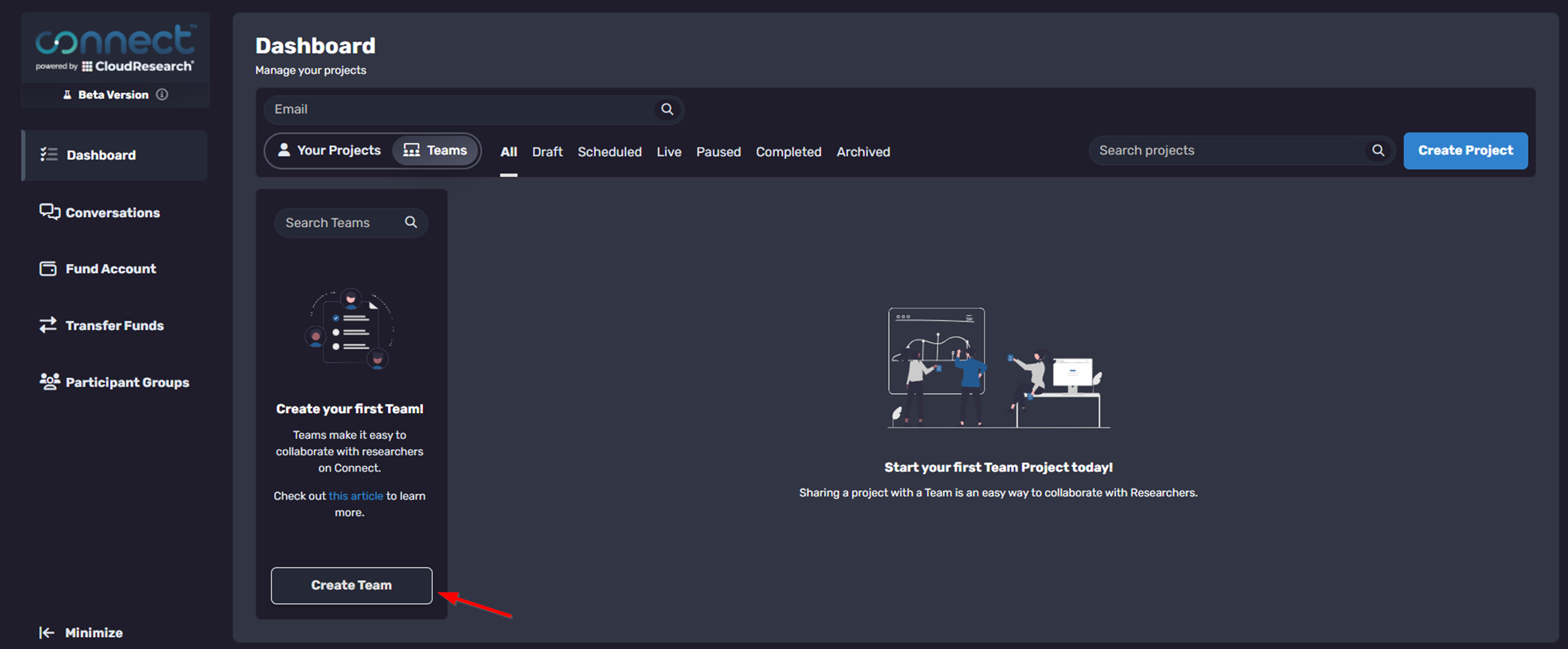 How Do I Create A Team For Collaboration Connect Researcher